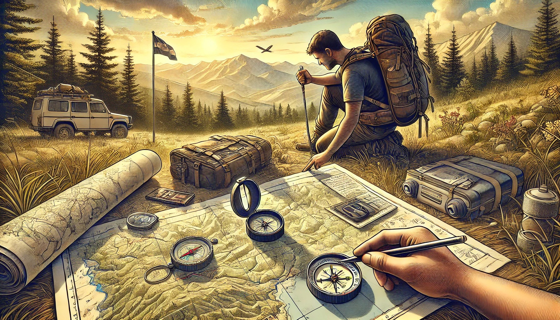 How to Navigate Using a Map and Compass