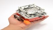 Mini Windproof Foldable Square Gas Stove for Outdoor Camping