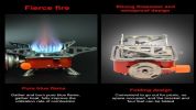 Mini Windproof Foldable Square Gas Stove for Outdoor Camping