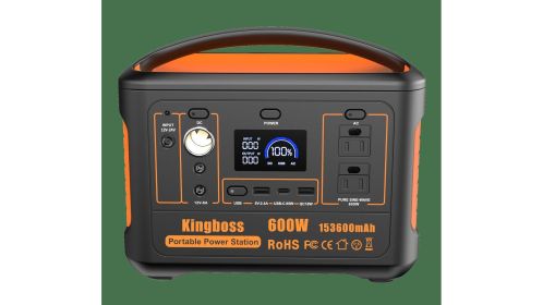 Portable Power Station 568Wh/600W Wireless Charger 15W PD Output 65W Type-C/QC