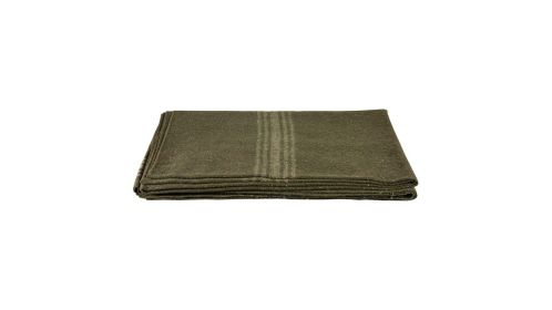 KHAKI-STRIPED OLIVE DRAB BLANKET