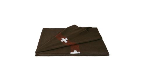 SWISS ARMY STYLE BLANKET-DEEP CHESTNUT BROWN