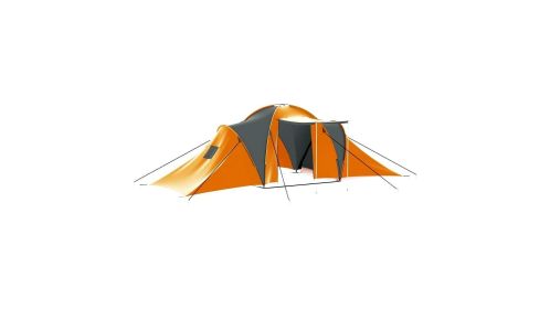9-Person Family Camping Tent Gray and Orange