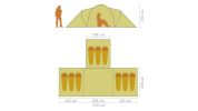 9-Person Family Camping Tent Gray and Orange