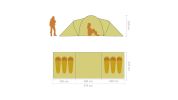 6-Person Family Tent  Blue and Light Blue