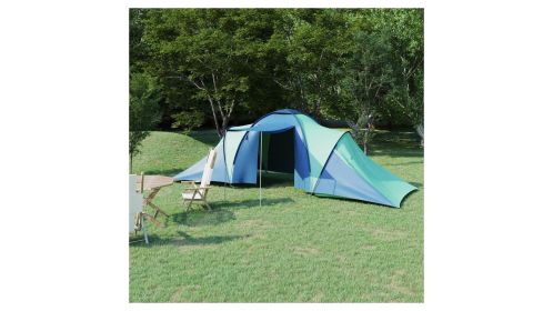 6-Person Family Tent  Blue and Green