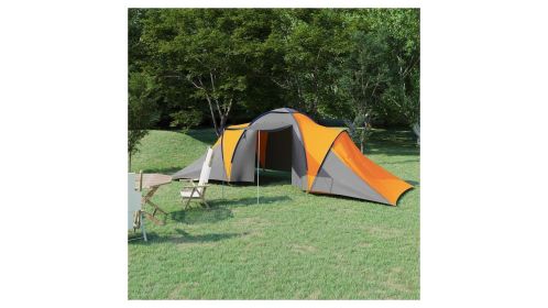 6-Person Family Tent  Gray and Orange