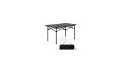 Aluminum Camping Table for 4-6 People with Carry Bag-Black
