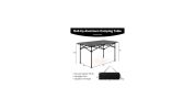 Aluminum Camping Table for 4-6 People with Carry Bag-Black