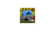 Outdoor Camping Tent with Removable Floor Mat - Blue