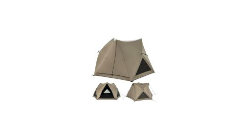 Pop-Up Family Tent with Rainfly and Skylight - 6-Sided Green