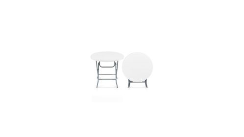 32 Inch Round Folding Table with Thick Tabletop for Picnic