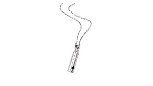 Emergency Survival Whistle Portable Stainless Steel Pendant Necklace