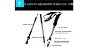 Carbon Fiber Trekking Poles – Foldable & Lightweight with Travel Bag