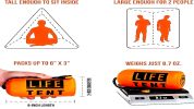 Life Tent Emergency Survival Shelter; 2 Person Emergency Tent; Emergency