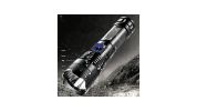 USB Chargeable Strong Light Handheld Flashlight; Plastic Material