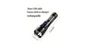 USB Chargeable Strong Light Handheld Flashlight; Plastic Material