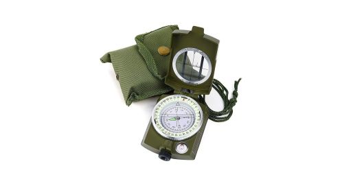Military-Style Lensatic Compass with Camouflage Cover