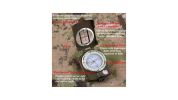 Military-Style Lensatic Compass with Camouflage Cover