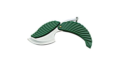 Multifunction Stainless Steel Leaf Shape Folding Pocket Knife Fruit Camping