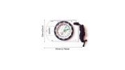 GOXAWEE Outdoor Backpacking Transparent Plastic Compass Tool For Camping;
