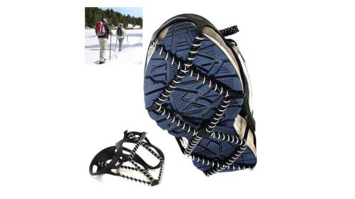 1 pair Traction Cleats Iron Chain Anti-skid Shoe Cover for Climbing & Hiking