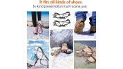 1 pair Traction Cleats Iron Chain Anti-skid Shoe Cover for Climbing & Hiking