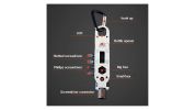 Multifunctional Keychain Tool Kit with LED Flashlight and Bottle Opener
