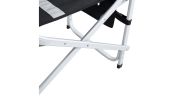 1-piece Padded Folding Outdoor Chair with Side Table and Storage Pockets