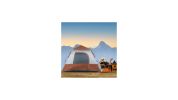 Spring Quick Opening Four-Person Family Tent, Brown 