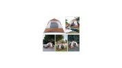 Spring Quick Opening Four-Person Family Tent, Brown 