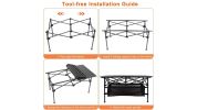 Folding Camping Table Portable Lightweight Aluminum Roll-up Picnic BBQ Desk