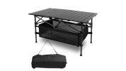 Folding Camping Table Portable Lightweight Aluminum Roll-up Picnic BBQ Desk