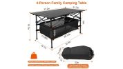 Folding Camping Table Portable Lightweight Aluminum Roll-up Picnic BBQ Desk