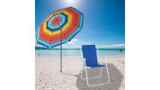 Oxford Cloth Iron Outdoor Beach Chair Blue