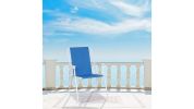 Oxford Cloth Iron Outdoor Beach Chair Blue