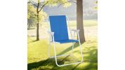 Oxford Cloth Iron Outdoor Beach Chair Blue