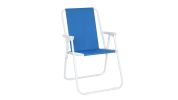 Oxford Cloth Iron Outdoor Beach Chair Blue
