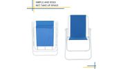 Oxford Cloth Iron Outdoor Beach Chair Blue