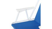 Oxford Cloth Iron Outdoor Beach Chair Blue