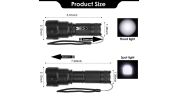 LED Rechargeable Flashlight Zoomable Aluminum Alloy Flashlight Torch