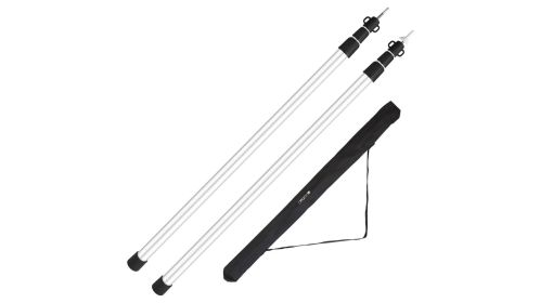 Telescoping Aluminum Tarp Poles for Adjustable Awning Setup
