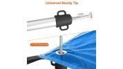 Telescoping Aluminum Tarp Poles for Adjustable Awning Setup