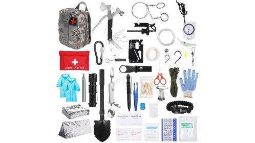 125-Piece Survival Kit Professional Emergency Gear for Outdoor Adventures