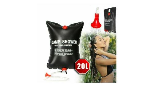 Solar Sun Heating Bath Bag for Camping - 20L Portable Shower