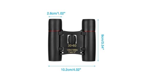Binoculars 30 x 60 Zoom Travel Compact Folding Telescope Hunting Day Night