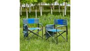 Lightweight Oversized Directors Chair with Storage Pockets for Camping