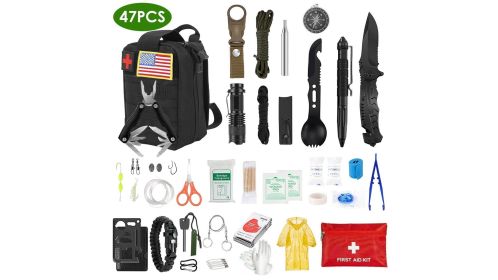 Emergency Survival Kit with 47 Pieces of EDC Gear Tools
