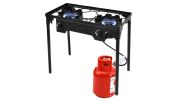 150000 Btu Double Burner Outdoor Stove Bbq Grill