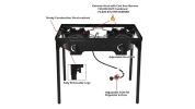 150000 Btu Double Burner Outdoor Stove Bbq Grill